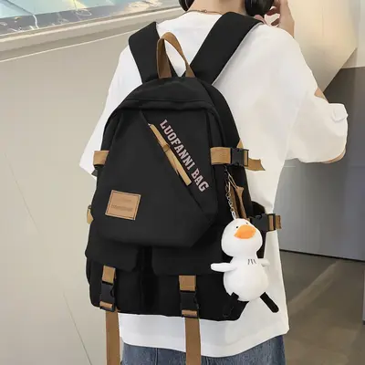 Women's Daily Backpack, Student Style, Large Capacity - 13