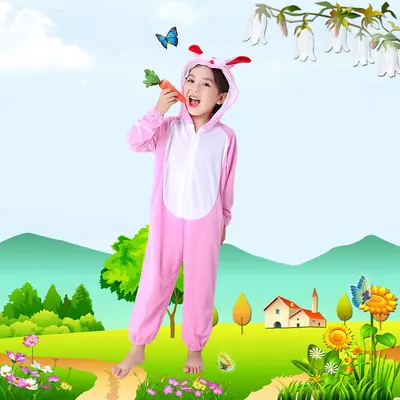 Children's Animal Costume for Kindergarten Performances, Tiger, Rabbit, Bee, Mouse, Fox, C - 7