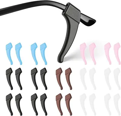Silicone Glasses Ear Hook Set, Non-Slip Cover and Anti-Drop Ear Support - 12