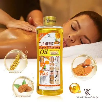 Kurkuma-Ingwer-Körpermassageöl, wärmend, 200 ml