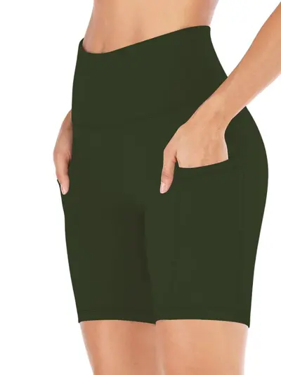 Yoga-Shorts mit Taschen, po-formend, eng anliegend, elastisch