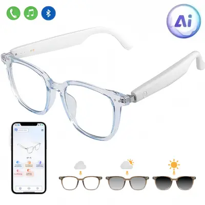 AI Smart Bluetooth Brille GS07 speziell für Radfahren und Autofahren Musikhören und Telefonieren intelligente photochrome Gläser
