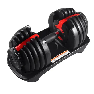 Erkek ve kadın otomatik hızlı ayarlanabilir dambıl seti 24kg 52.5 pound ayarlanabilir dambıl 15 vites