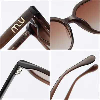 Leopard Print Retro Sunglasses, Polarized, UV Protection, Large Frame - 5