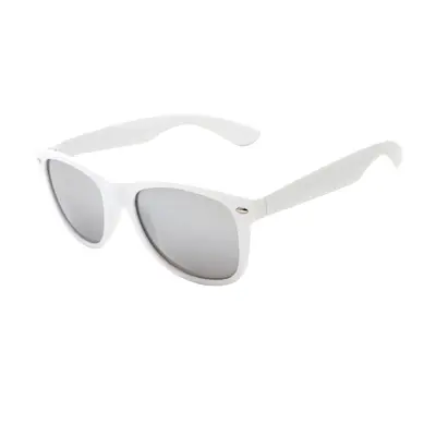 Solid Color Rivet Sunglasses with Logo - 7
