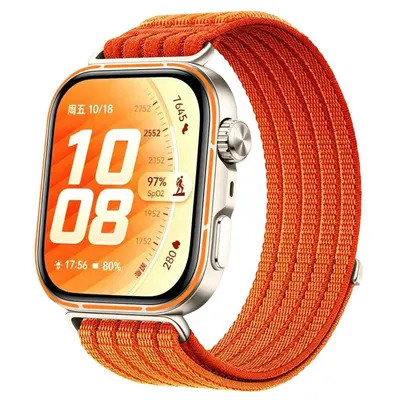 Woven Nylon Strap for Huawei Fit5 Pro, Five-Ring, Breathable