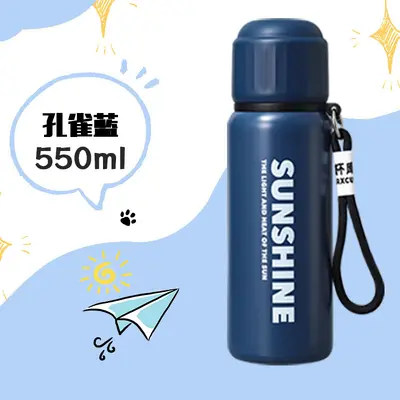 简约高颜值不锈钢子弹头保温杯户外便携车载直饮双盖运动水壶批发 - 8