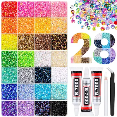 Renkli reçine düz tabanlı jöle taş, 3mm, 40 renk, tırnak süsü - 10