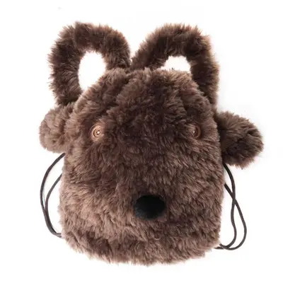 Cute Plush Dog Backpack for Women, Large Capacity Commuter Bag - 6