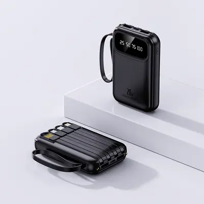 Çapraz Sınır 20000mAh Taşınabilir Güç Bankası Yerleşik Kablo Büyük Kapasiteli Mobil Pil Logo Özelleştirmesi Hediye - 7