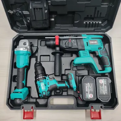 Bert bürstenloser Schlagbohrer 4-teiliges Lithium-Set - 9