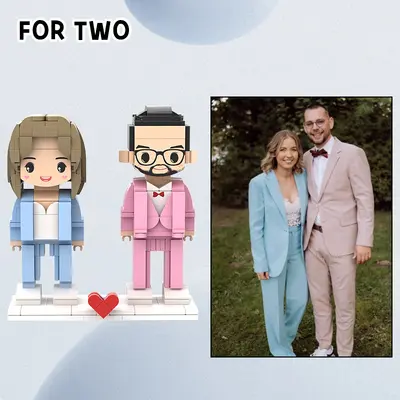 Personalised Photo Building Block Figures, Portrait DIY Gift - 11