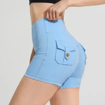 High-Stretch Yoga Shorts, Three-Quarter Length, Quick-Dry - 11
