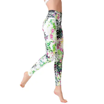 Printed Yoga Leggings, High-Waist, Butt-Lifting, High-Stretch - 10