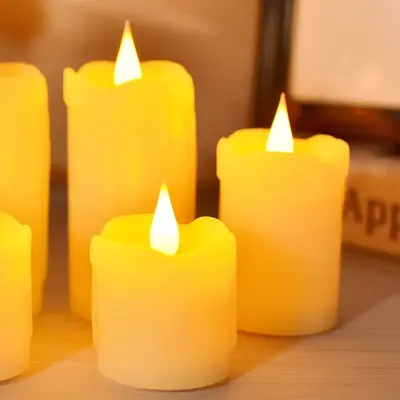 Battery-Powered Tear-Effect Candle Light for Spa and Meditation Decor - 8