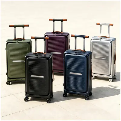 Waterproof Trolley Suitcase with Laptop Compartment and Combination Lock - 5