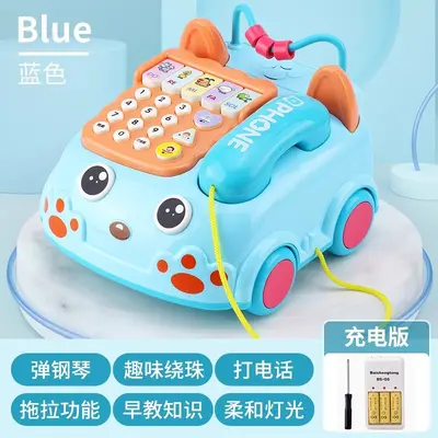 Simulated Landline Phone Toy for Toddlers, Educational - 12
