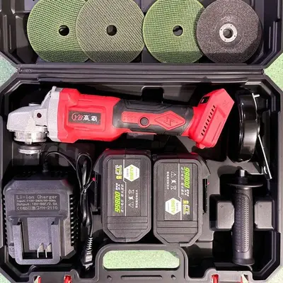 Kabelloses Lithium-Elektrowerkzeugsset: Bohrer, Hammer, Winkelschleifer, Säge - 7