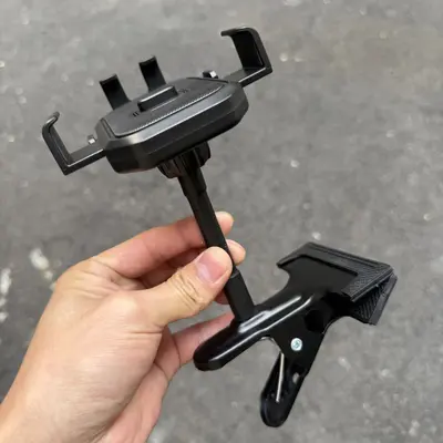 Metal Heavy-Duty Clamp Desktop Phone Holder, Flexible Neck, 360° Rotation - 4