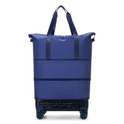 Travel luggage with pull rod and wheels, foldable, expandable capacity - 12