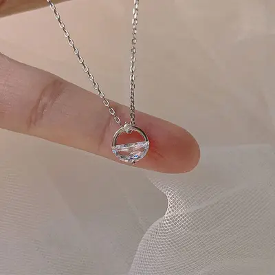 925er Silber-Halskette, Frühjahrsdesign, Schlüsselbein-Kette - 3
