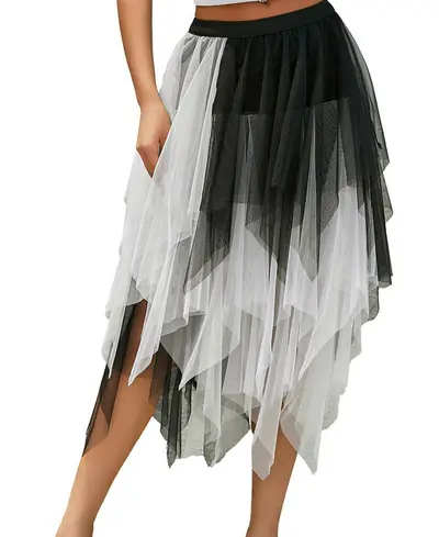 Women's High-Waisted Knit Irregular Fairy Skirt, Spring Style - 13