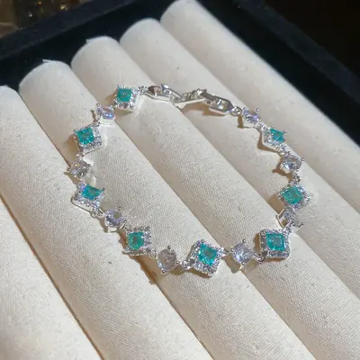 Zirkon oval kelebek yay bileklik, zarif tasarım - 11