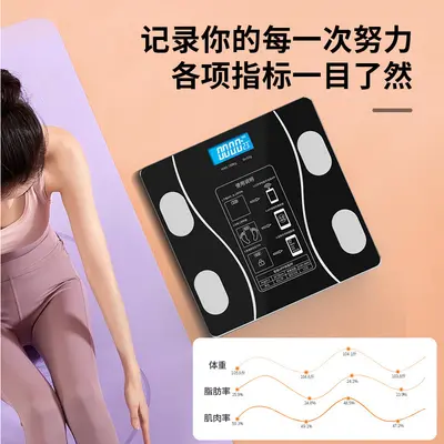 Cartoon Pattern Rechargeable Smart Body Fat Scale with Bluetooth