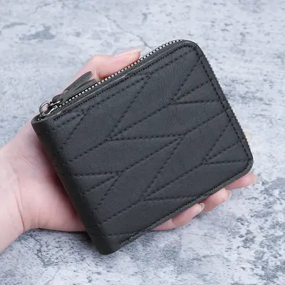 New Men's Short Wallet with Multi-Card Slots and Large Capacity Coin Purse - 7
