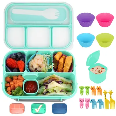 Mikrowellengeeignete Kunststoff-Lunchbox, unterteilt, 16-teilig - 8