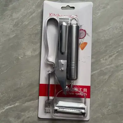 Stainless steel peeler set, 3-piece, for fruit and potato - 8