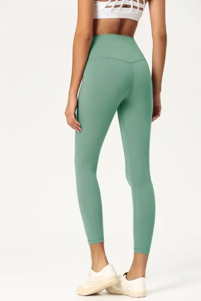 Double-Sided Brushed Women's Yoga Pants, High Waist, Butt-Lifting, 7/8 Length - 12