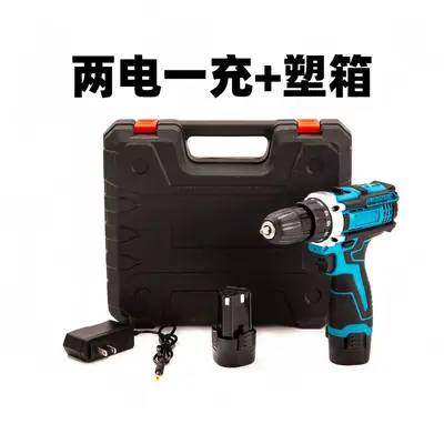 Cross-Border Multifunctional High-Power Impact Drill Rechargeable Cordless Lithium-Ion Drill Set 12V Household Pistol Drill Electric Hand Drill - 8