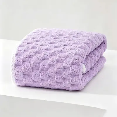 Cloud pattern coral fleece towel set, quick-drying - 12