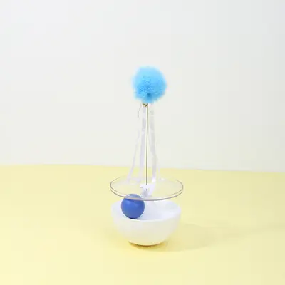 Feather Bell Cat Teaser Wand with Chew-Resistant Plush Ball - 9