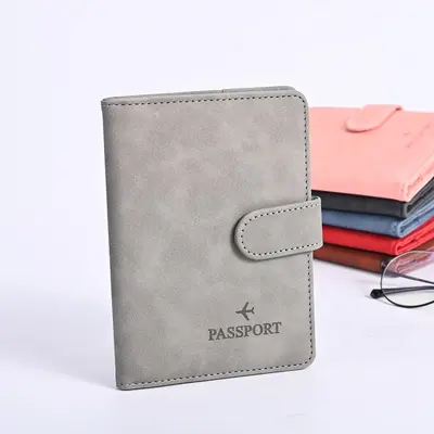 Leather Passport Holder, Multi-Card, PU Thickened - 8