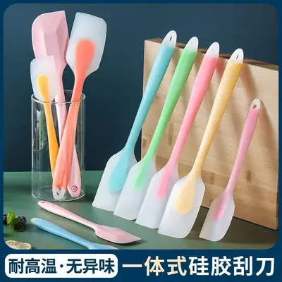 Büyük ve küçük entegre yarı saydam silikon kazıyıcı diy pişirme özel kek dekorasyon kazıyıcı aracı