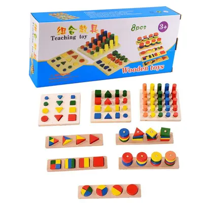 Ahşap 8 parçalı eğitim seti, erken çocukluk - 3