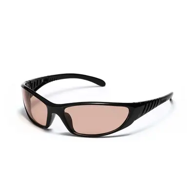 Y2K Silver Sunglasses, Colorful Hollow Frame, Futuristic Design - 11