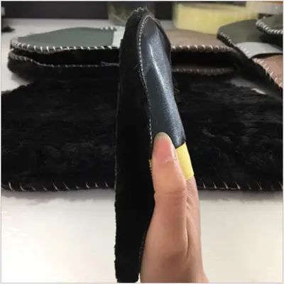 Schuhputzhandschuh, Wildleder-Optik, weiche Borsten - 7