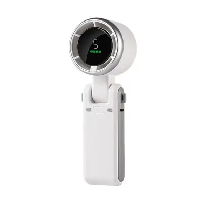 N607 Handheld Turbo Fan with Digital Display, Mini Neck-Hanging, USB Rechargeable - 6