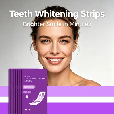 Purple Teeth Whitening Strips, Dry Strips, Residue-Free, PAP - 5