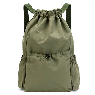 Waterproof Drawstring Backpack, Large Capacity Unisex School Bag - 11