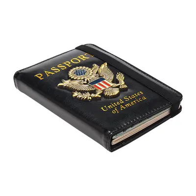 RFID-protected passport holder with multi-card slots