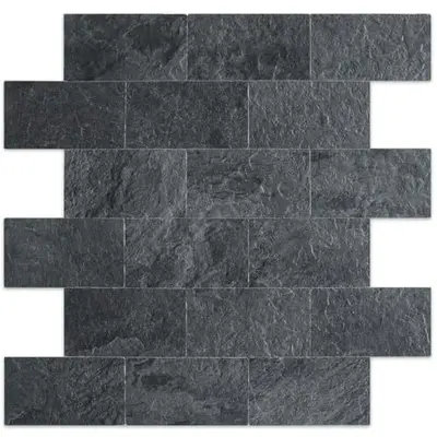 Thick PVC Self-Adhesive Wall Tile, Stone Look, 30x30 cm, Light Brown - 12