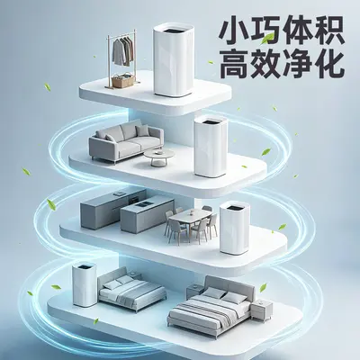 Cross-border USB Home Negative Ion Air Purifier Remove Smoke Formaldehyde Odor Pet Hair Air Purification Machine