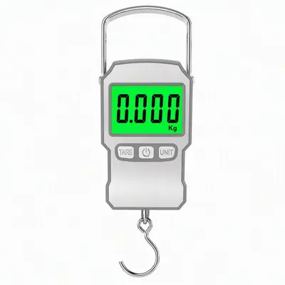 Toptan El Taşıyıcı Elektronik Terazi 50kg Bagaj Tartı Taşınabilir Terazi Dahili Mezura ve Kanca Saklı Kolaylı Elektronik El Terazisi - 8