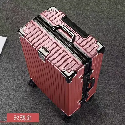 28-Inch Aluminum Frame Spinner Suitcase with Universal Wheels - 12