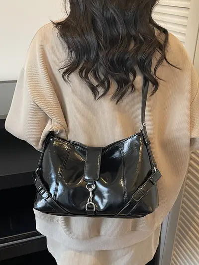 Damen-Achseltasche, schlichte Pendler-Umhängetasche - 3