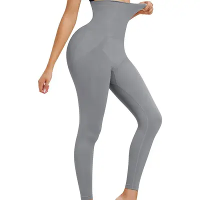 Kadın yüksek bel şekillendirici dokuz çeyrek tayt, yoga ve fitness için